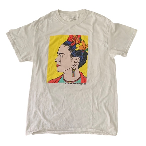 FRIDA KAHLO GRAPHIC TEE SHORT SLEEVE OFF WHITE - Picture 1 of 5